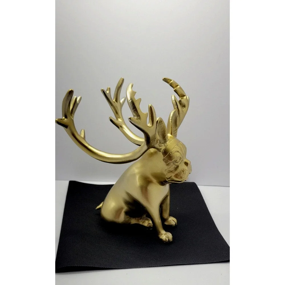 rare decor  Gold Antler Wine Bottle Holder Resin Bar